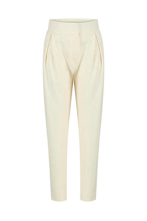 Pleated Carrot Trousers